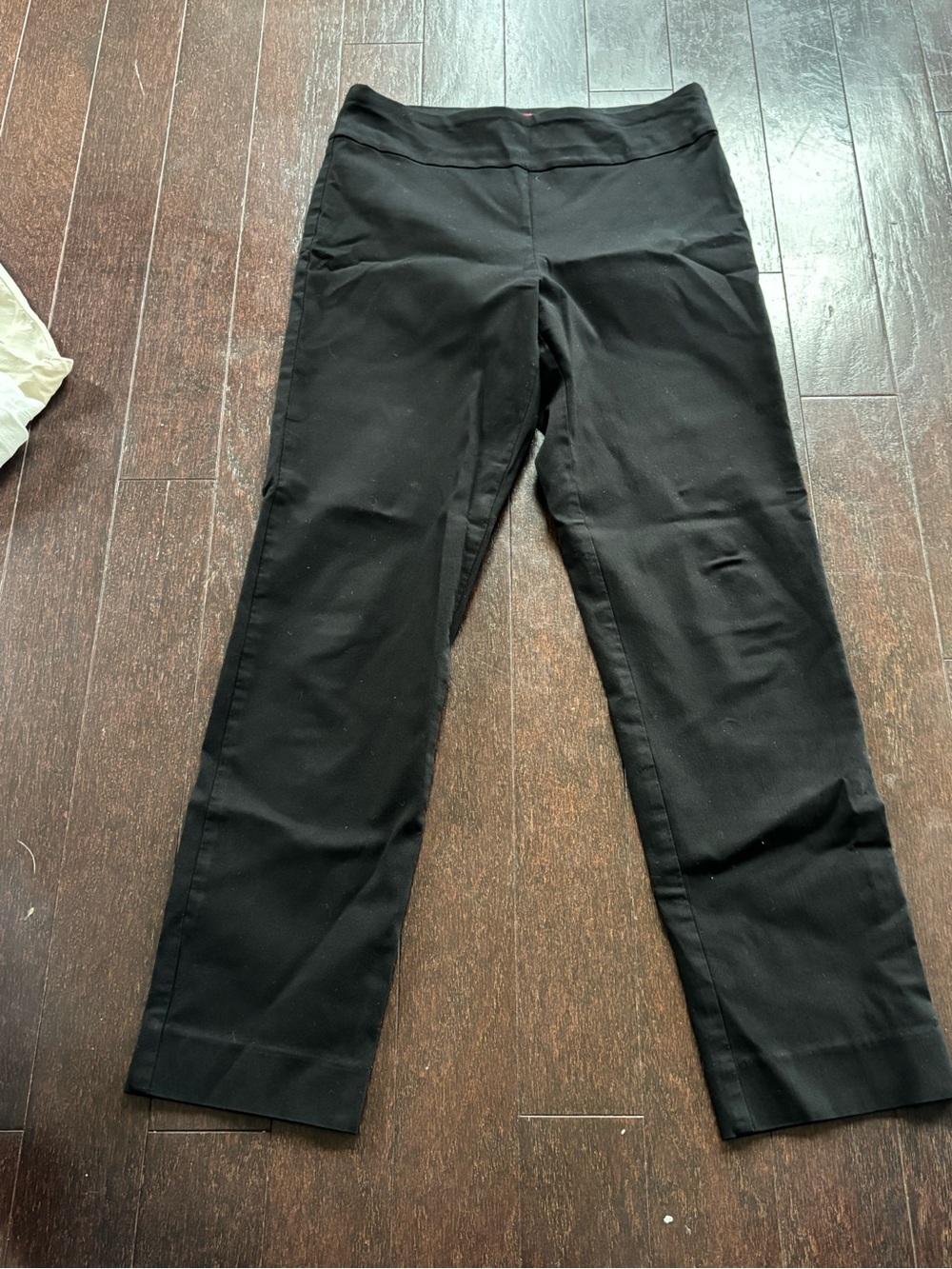 Women's Black Straight-Leg Stretch Pants
